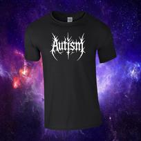 Autizmas Juodo Metalo Įkvėptas Juokingas Unisex Marškinėliai Vaikams/Suaugusiems 4XL black