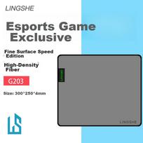 Mouse Pad, 300*250*4mm, High-Density Fiber Surface, FPS Gaming-Specific, Medium-Size with Edge Locking, Computer Desk Mat, Light Gray G203
