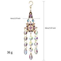 Handmade Suncatcher Wind Chimes Creative Colorful Crystal Pendant  Courtyard A