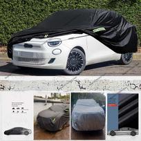 Lauko vandeniui atsparūs automobilio uždangalai Pagal užsakymą 2007-2026 m. Fiat 500/500C/500E Abarth Atsparūs lietui, dulkėms ir UV spinduliams silver juoda