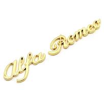 Automobilio išorės stiliaus 3D lipdukas Automobilio kėbulo emblemos Aksesuarai Alfa Romeo 146 147 155 156 159 Stelvio Giulia Giulietta Mito GT auksas