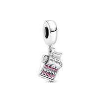 Pandora Love typewriter pendant pink 790069C01 raudona