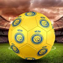 Al Nassr FC Indoor Soccer Ball Colorful All Ages Size 5 Machine Stitched PVC Competition Ready Durable High-Bounce