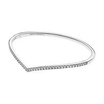 Pandora Wish Flash 925 Sidabro Apyrankė Vyrams ir Moterims Tas Pats Stilius Poros Stilius Sidabrinė 597837CZ sidabras