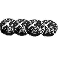 UHNPV1 TFLGX1 4Pcs Car Wheel Hub Center Cap Metal Emblem Stickers For Alfa Romeo Giulietta GT 159 147 156 Mito Brera Giulia F1 Stelvio Volante