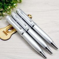 Promotional USB Laser Pen Drive Custom Logo Ball Pens 8G Wholesale Office PPT School Presentation (Silver,16GB) sidabras