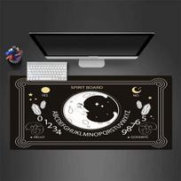 Mysterious Moon Ouija Board Mousepad Desk Pad Large Gaming Mouse Pad Gamer Ofice Mat Mouse Pad Light Gaming Room Desk Mat Unisex 30cmx60cm(11.8x23.6inch)