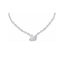 Swarovski Swan Around Necklace Women's Small Silver 5240581 sidabras