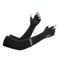 Summer Sunscreen Gloves Extended Breathable Quick-Drying Ice Sleeves with Half-Finger Glove for Cycling Fishing Running juoda