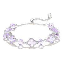 Barbie crystal bracelet [Ziqi Donglai*Confession Limited] Exploding Pink Dream Four-leaf Clover Lucky Exquisite Wrist New Chinese Style Ba2603021 balta