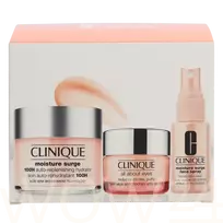 Clinique Moisture Surge Ultra Hydration Dieninis kremas Moisture Surge 100H 125ml/All About Eyes 15ml/Moisture Surge Face Spray 30ml drėkinamasis veido kremas
