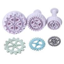 Krumpliaračio formos sausainių formelės Retro mechaninio krumpliaračio pjaustytuvas Spyruoklinė forma Plastikinė fondanto torto dekoracija Kepimo formelės white