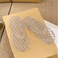 Muse flip-flops women's summer crystal soft, light and comfortable massage bottom transparent upper foot versatile deodorant and non-slip 36-37 [one size smaller]