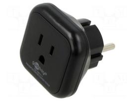 Adapter | Out: JAPAN,USA | Plug: with earthing | Colour: black