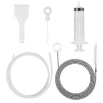 5pcs Refrigerator Drain Cleaning Tool Fridge Water Line Cleaner Kit Long Tube Brush Cleaner white