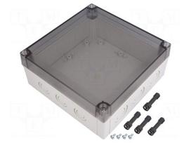 Enclosure: multipurpose | X: 180mm | Y: 180mm | Z: 75mm | MNX | grey | IK08