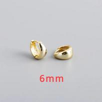 INZATT 100% 925 Silver 18K 6/7/8/9/10mm Round Hoop Earrings for Women Classic Fine Jewelry Minimalist Accessories