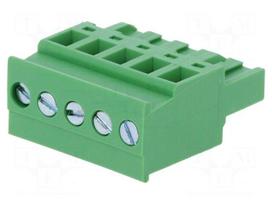 Pluggable terminal block | 5mm | ways: 5 | angled | plug | female | 320V