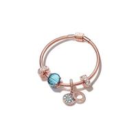 Pandora Rose Lake Elegance Blue Fashion Bracelet Set Women Bracelet Set ZT2130 Box,18