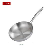 PDG1 304 Stainless Steel Non Stick Pan for Frying Steak Uncoated Kitchen Cookware Suitable for Gas Stoves and Induction Cookers Frying Pan