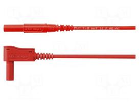 Test lead | 16A | banana plug 4mm,angular banana plug 4mm | Len: 1m