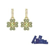 Swarovski paauksuoti auskarai moterims žali F-Original brand box (color random) žalia
