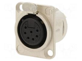 Connector: XLR | socket | female | PIN: 7 | straight | soldering | silver