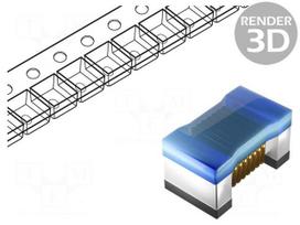 Inductor: wire | SMD | 0805 | 12nH | 600mA | R: 0.15Ω | ±5% | LQW | 180mm