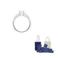 Swarovski 999 Silver Plated Rhodium Alloy Rings Womens White Silver 55-Original Brand Box And Bag sidabras