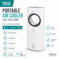 Portable air climatisator with remote control (300m3/h)