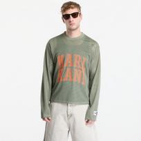 Karl Kani Stencil Mesh Boxy Longsleeve Green - Dydis L (KM262-028-1 Marškinėliai)