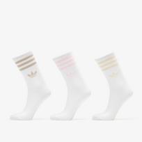 adidas 3-Stripes Crew Socks 3-Pack Wonder White/ Clear Pink/ Wonder Beige - Dydis M (KX2783 Kojinės)