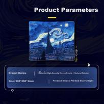 Dareu Gaming Mouse Pad FPS Smooth Thickened Precision Edge Locking Washable Large Keyboard Desk Mat Starry Night 300x250mm