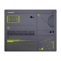 Rantopad Gaming Mouse Pad, Waterproof Tempered Glass Pad, Hard Mouse Pad, Extra Large, Thick Office Mouse Pad, Coordinate Gray