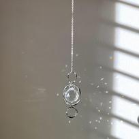 Accessories Wind Chime Crystal Glass Rainbow Prisms Pendant New Drop Ornament  Gift Silver-1