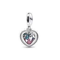 Pandora MOMENTS Family without Borders Rotating Heart Pendant Women's Silver 792240C01 mėlyna