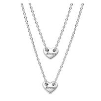 Pandora Letter Logo Necklace Women's Silver 393207C00 sidabras