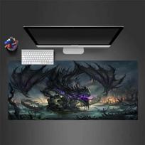 Black Dragon Pattern Mousepad Desk Pad Large Gaming Mouse Pad Gamer Ofice Mat Mouse Pad Light Gaming Room Desk Mat Unisex 30cmx60cm(11.8x23.6inch)