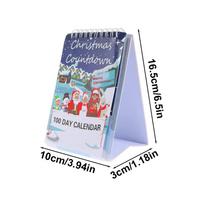 2025 100Day Christmas Countdown Creative And Decorative Christmas Countdown Calendar Standing Advent Calendar Christmas Gift 10x16.5x3cm