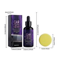Black Trim Restorer 50ml Long Lasting High Gloss Dashboard Cleaner Exterior Polishing Kit for Detailing Maintenance Care