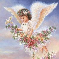 5D DIY Diamond Painting  Angel girl  Full Drill Resin Diamond Embroidery Cross Stitch Home Decor 30X30CM