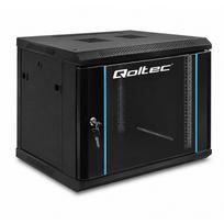 Qoltec RACK Cabinet 19" | 9U | 600 x 500 x 450 | Tempered doors | Hanging | Steel case | Lock | Black