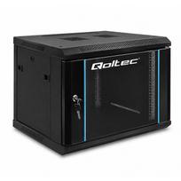 Qoltec RACK Cabinet 19" | 6U | 600 x 370 x 600 | Tempered doors | Hanging | Steel case | Lock | Black