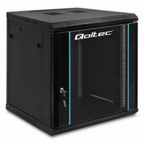 Qoltec RACK Cabinet 19 "| 12U | 600 x 635 x 600 | Tempered doors | Hanging | Steel case | Lock | Black