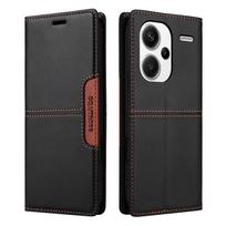Prabangi odinė dėklas Xiaomi Flip Folio RFID blokuojanti piniginė atlenkiamas stovas apsauginis dėklas dėklas Redmi Note14 Redmi12C Xiaomi 14T 11T 12T Poco X7 Redmi Note14 4G EU juoda
