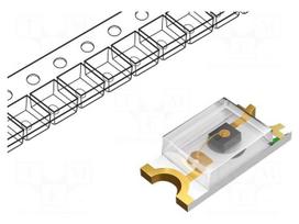 LED | red | SMD | 1206 | 7.2mcd | 1.6÷2.6VDC | 3.2x1.6x1.1mm | 170° | 20mA