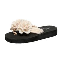 Fashion Women Slippers Flower Decoration Casual Flat Slippers New Summer Sandals Outdoor Beach Shoes Women Flip-flops Home Slides Women 36 balta