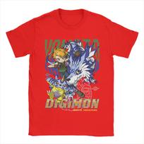 Digimon Ishida Yamato Gabumon T Shirt Men's Cotton Unique T-Shirt Round Neck Adventure Anime Tee Short Sleeve merch Big Size S