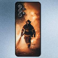 Fireman Firefighter Phone Case For Samsung S25,S24,S21,S22,S23,S30,Ultra,S20,Plus,Fe,Lite,Note,10,9,5G Black Cover Samsung S22ULTRA5G
