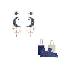 Swarovski Simbolis Krištoliniai Perliniai Auskarai Moteriški Mėlyni Original Brand Box And Bag mėlyna